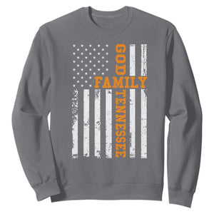 God Family Tennessee Sweatshirt TN Game Day Christian American Flag