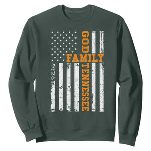 God Family Tennessee Sweatshirt TN Game Day Christian American Flag