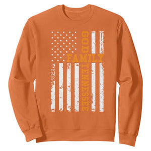 God Family Tennessee Sweatshirt TN Game Day Christian American Flag