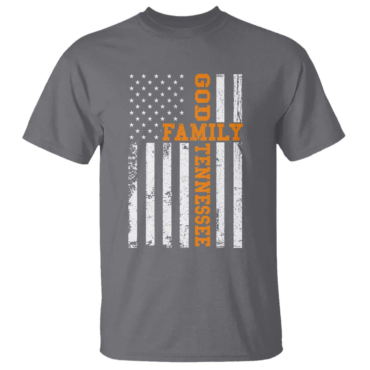 God Family Tennessee T Shirt TN Game Day Christian American Flag