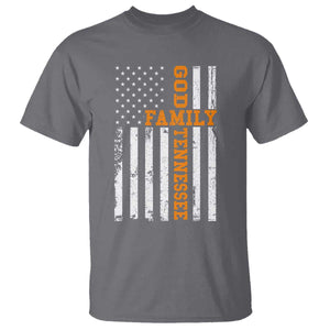 God Family Tennessee T Shirt TN Game Day Christian American Flag