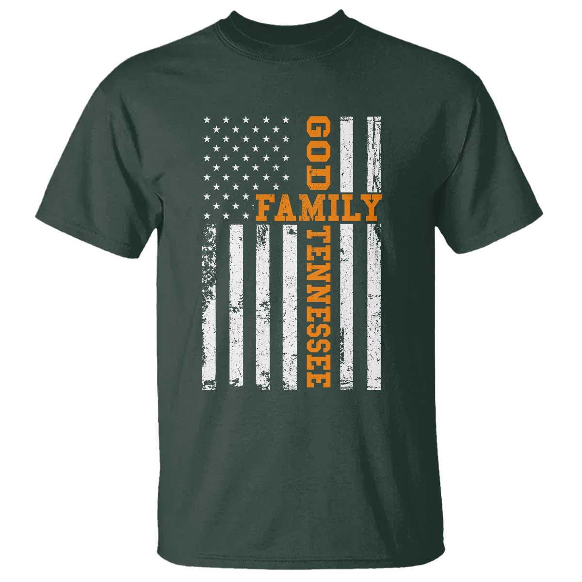 God Family Tennessee T Shirt TN Game Day Christian American Flag