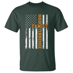 God Family Tennessee T Shirt TN Game Day Christian American Flag