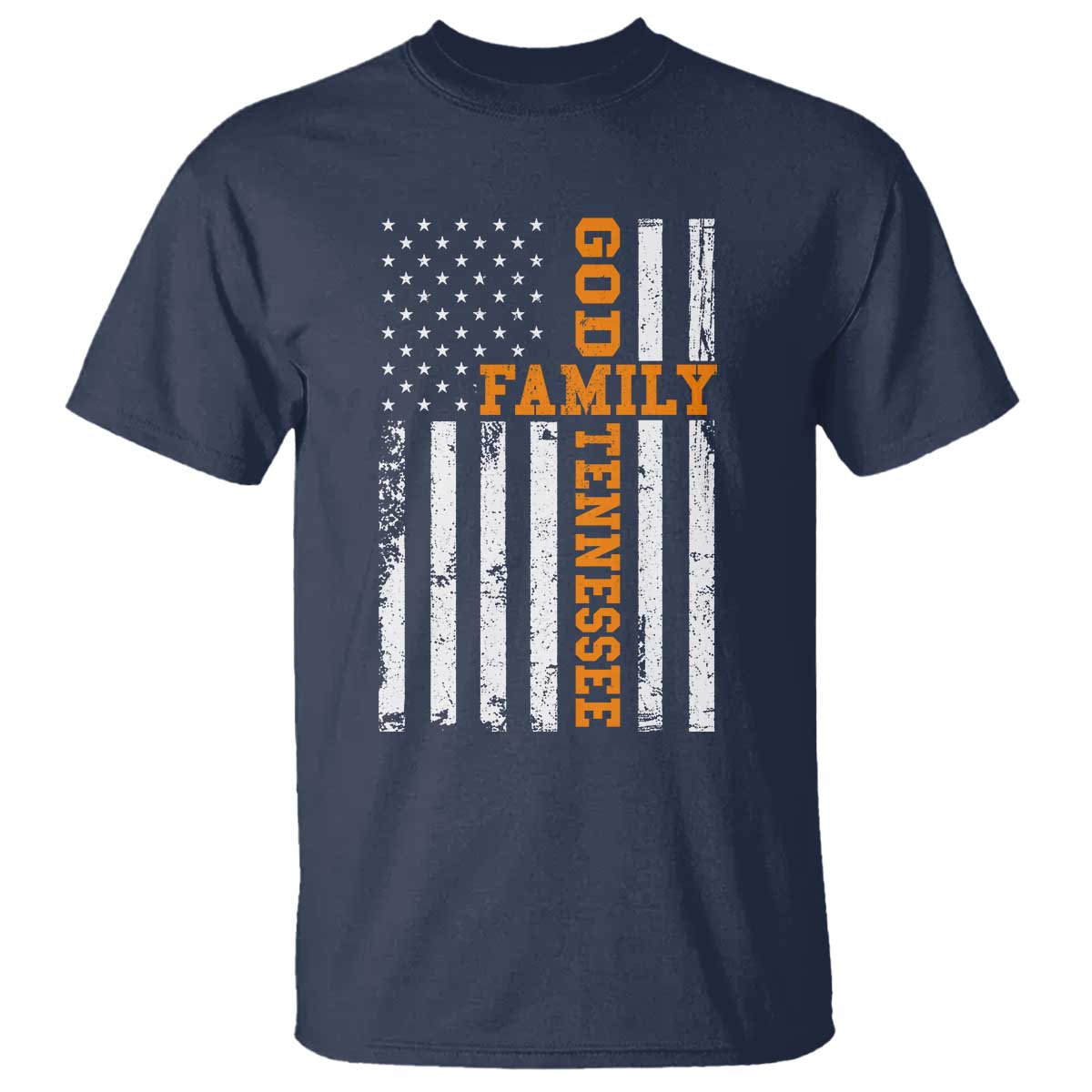 God Family Tennessee T Shirt TN Game Day Christian American Flag