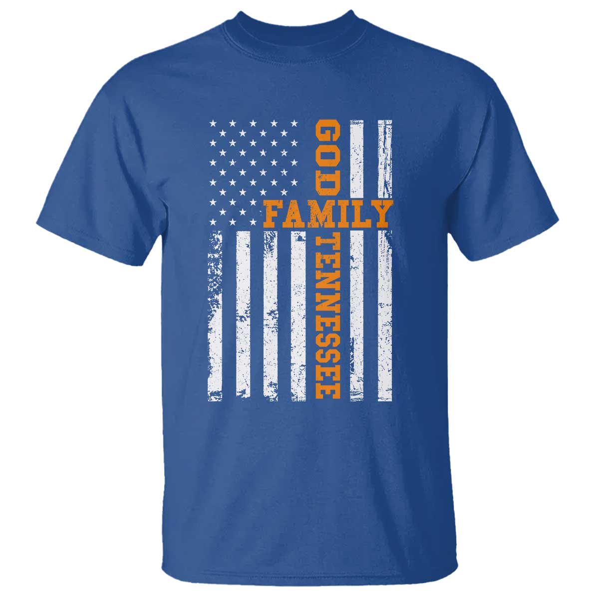 God Family Tennessee T Shirt TN Game Day Christian American Flag