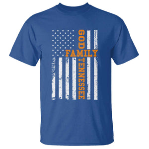 God Family Tennessee T Shirt TN Game Day Christian American Flag
