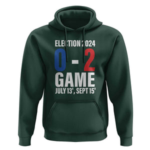 Trump Supporter Hoodie Election 2024 Game 0 2 Score July September Never Surrender TS11 Dark Forest Green Print Your Wear