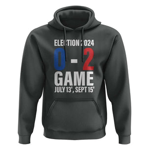 Trump Supporter Hoodie Election 2024 Game 0 2 Score July September Never Surrender TS11 Dark Heather Print Your Wear