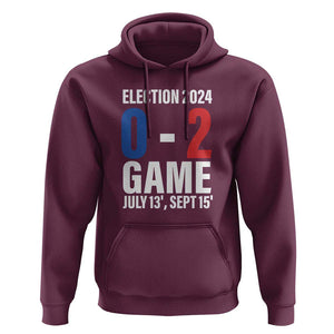 Trump Supporter Hoodie Election 2024 Game 0 2 Score July September Never Surrender TS11 Maroon Print Your Wear