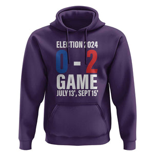 Trump Supporter Hoodie Election 2024 Game 0 2 Score July September Never Surrender TS11 Purple Print Your Wear
