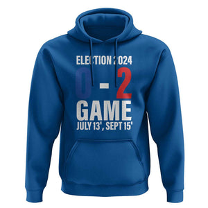 Trump Supporter Hoodie Election 2024 Game 0 2 Score July September Never Surrender TS11 Royal Blue Print Your Wear
