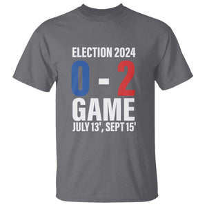 Trump Supporter T Shirt Election 2024 Game 0 2 Score July September Never Surrender TS11 Charcoal Print Your Wear