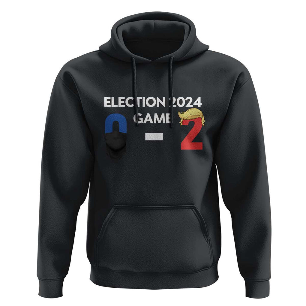 Funny Trump Supporter Hoodie Election 2024 Game 0 2 Score Blond Hair Assassin TS11 Black Print Your Wear