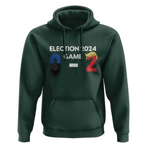 Funny Trump Supporter Hoodie Election 2024 Game 0 2 Score Blond Hair Assassin TS11 Dark Forest Green Print Your Wear