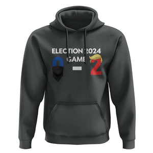 Funny Trump Supporter Hoodie Election 2024 Game 0 2 Score Blond Hair Assassin TS11 Dark Heather Print Your Wear