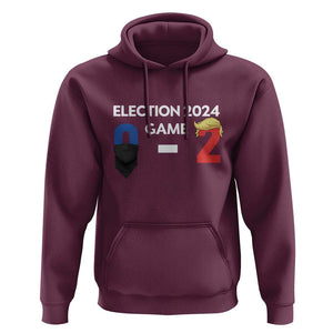 Funny Trump Supporter Hoodie Election 2024 Game 0 2 Score Blond Hair Assassin TS11 Maroon Print Your Wear
