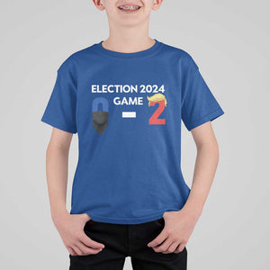 Funny Trump Supporter T Shirt For Kid Election 2024 Game 0 2 Score Blond Hair Assassin TS11 Royal Blue Print Your Wear