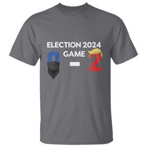 Funny Trump Supporter T Shirt Election 2024 Game 0 2 Score Blond Hair Assassin TS11 Charcoal Print Your Wear