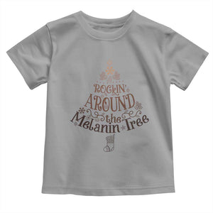 Christmas African American Baby Shirt Rockin' Around The Melanin Tree Xmas TS11 Sport Gray Print Your Wear