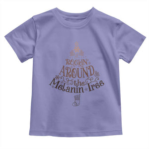 Christmas African American Baby Shirt Rockin' Around The Melanin Tree Xmas TS11 Violet Print Your Wear