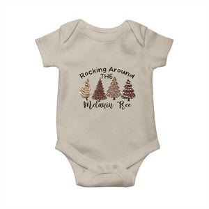 Christmas African American Baby Onesie Rocking Around The Melanin Tree Xmas Tree TS11 Sand Print Your Wear
