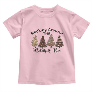 Christmas African American Baby Shirt Rocking Around The Melanin Tree Xmas Tree TS11 Light Pink Print Your Wear