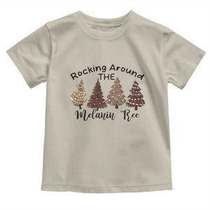 Christmas African American Baby Shirt Rocking Around The Melanin Tree Xmas Tree TS11 Sand Print Your Wear