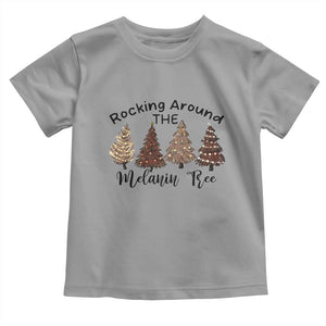 Christmas African American Baby Shirt Rocking Around The Melanin Tree Xmas Tree TS11 Sport Gray Print Your Wear