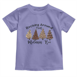 Christmas African American Baby Shirt Rocking Around The Melanin Tree Xmas Tree TS11 Violet Print Your Wear