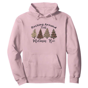 Christmas African American Hoodie Rocking Around The Melanin Tree Xmas Tree TS11 Light Pink Print Your Wear