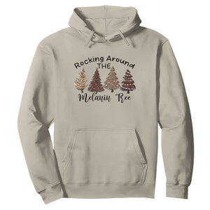 Christmas African American Hoodie Rocking Around The Melanin Tree Xmas Tree TS11 Sand Print Your Wear