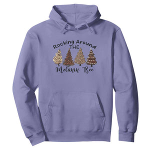 Christmas African American Hoodie Rocking Around The Melanin Tree Xmas Tree TS11 Violet Print Your Wear