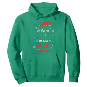 Funny Christmas Elf Hoodie I'm Not An Elf I'm Just Short Snowflakes TS11 Irish Green Print Your Wear
