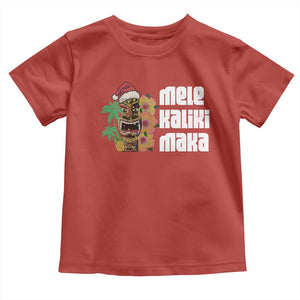 Christmas In Hawaii Baby Shirt Mele Kalikimaka Tiki Hibiscus Flower Santa Hat TS11 Red Print Your Wear