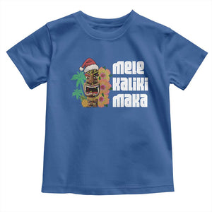 Christmas In Hawaii Baby Shirt Mele Kalikimaka Tiki Hibiscus Flower Santa Hat TS11 Royal Blue Print Your Wear