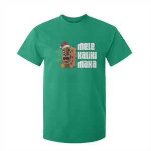 Christmas In Hawaii T Shirt For Kid Mele Kalikimaka Tiki Hibiscus Flower Santa Hat TS11 Irish Green Print Your Wear