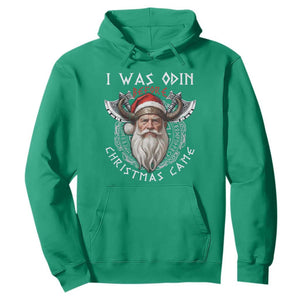Christmas Viking Hoodie I Was Odin Before Christmas Came Santa Viking Warriors Xmas TS11 Irish Green Print Your Wear