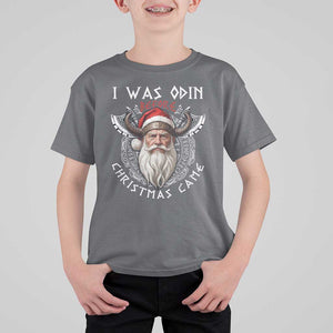 Christmas Viking T Shirt For Kid I Was Odin Before Christmas Came Santa Viking Warriors Xmas TS11 Charcoal Print Your Wear