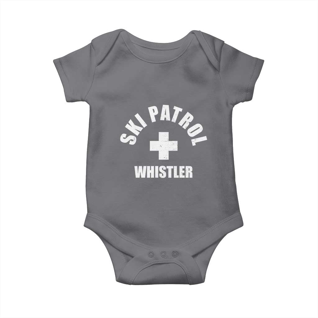 Ski Patrol Whistler Baby Onesie Winter Slopes Skiing Snowboarding TS11 Charcoal Print Your Wear