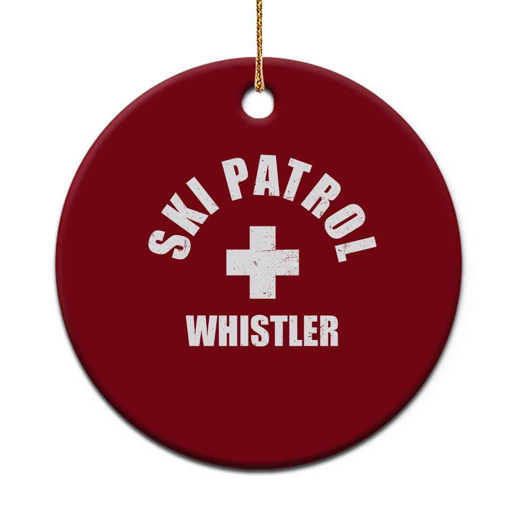 Ski Patrol Whistler Ceramic Ornament Winter Slopes Skiing Snowboarding TS11 1pc Red Print Your Wear