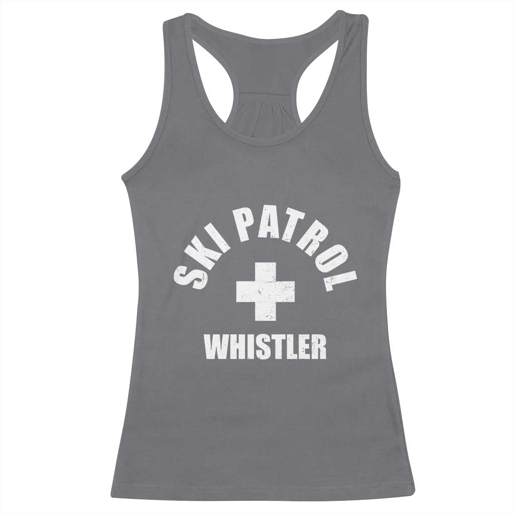 Ski Patrol Whistler Racerback Tank Top Winter Slopes Skiing Snowboarding TS11 Charcoal Print Your Wear