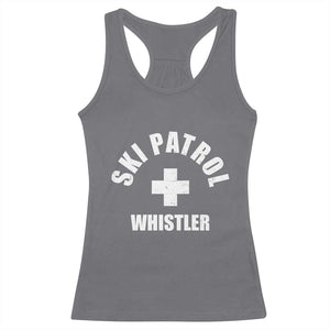Ski Patrol Whistler Racerback Tank Top Winter Slopes Skiing Snowboarding TS11 Charcoal Print Your Wear
