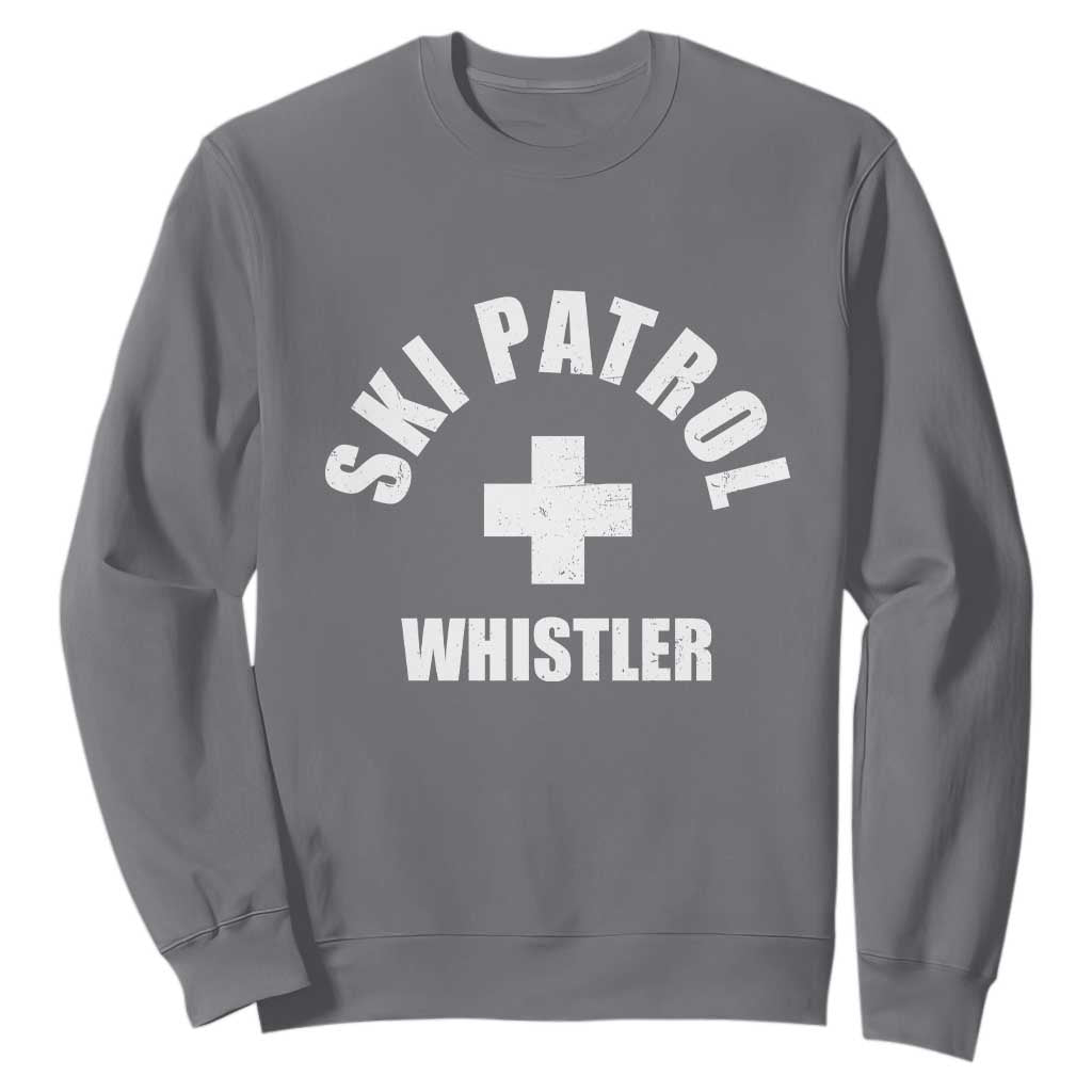 Ski Patrol Whistler Sweatshirt Winter Slopes Skiing Snowboarding TS11 Charcoal Print Your Wear