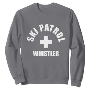 Ski Patrol Whistler Sweatshirt Winter Slopes Skiing Snowboarding TS11 Charcoal Print Your Wear