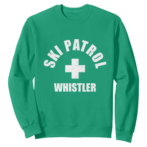 Ski Patrol Whistler Sweatshirt Winter Slopes Skiing Snowboarding TS11 Irish Green Print Your Wear