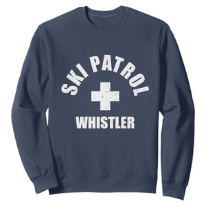 Ski Patrol Whistler Sweatshirt Winter Slopes Skiing Snowboarding TS11 Navy Print Your Wear