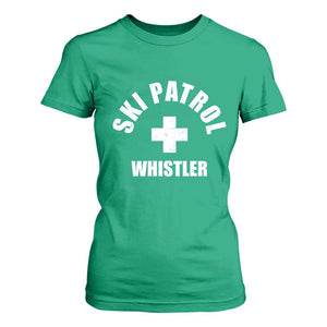 Ski Patrol Whistler T Shirt For Women Winter Slopes Skiing Snowboarding TS11 Irish Green Print Your Wear