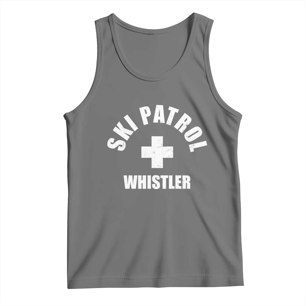Ski Patrol Whistler Tank Top Winter Slopes Skiing Snowboarding TS11 Black Heather Print Your Wear