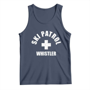 Ski Patrol Whistler Tank Top Winter Slopes Skiing Snowboarding TS11 Navy Print Your Wear