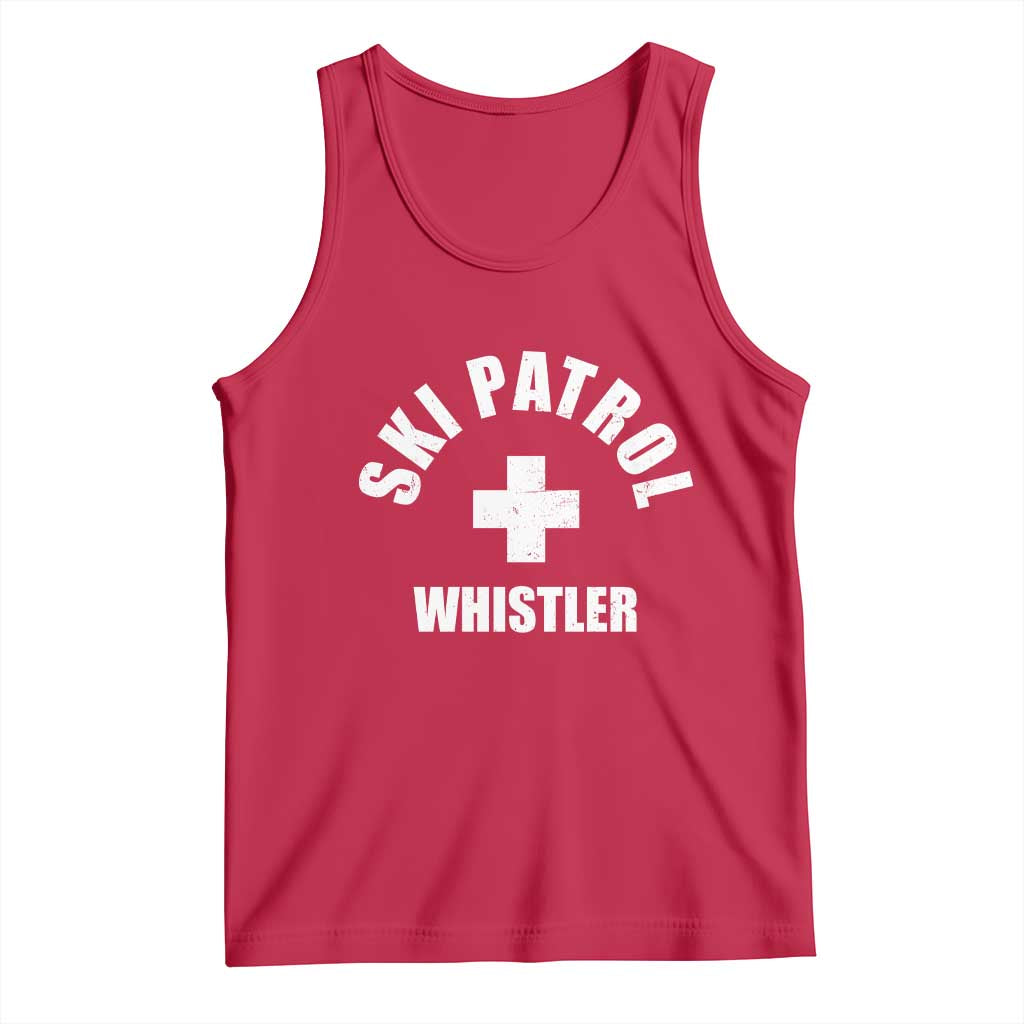 Ski Patrol Whistler Tank Top Winter Slopes Skiing Snowboarding TS11 Red Print Your Wear
